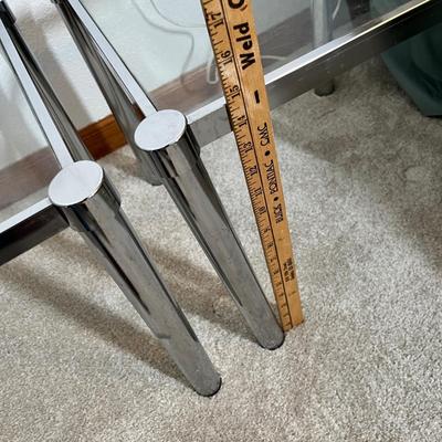 Lot 293 Chrome square stacking tables
