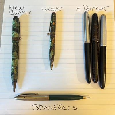 Antique Vintage Pen Pencil Lot - Parker, Weaver, New Banker, Scheaffers