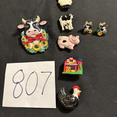 Button Covers, Pin and Earrings