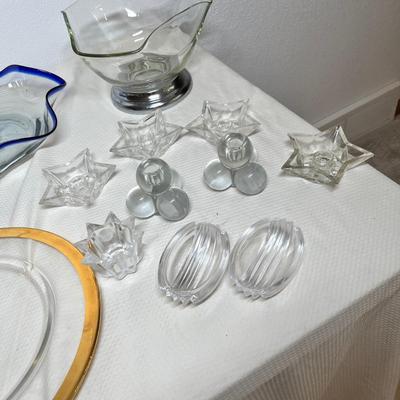 Lot 340 Lot of Clear glass items