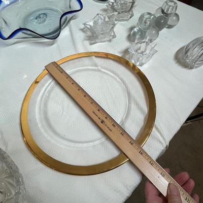 Lot 340 Lot of Clear glass items