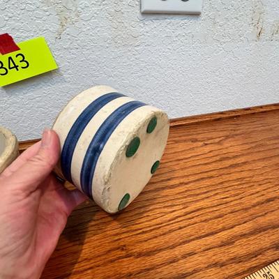 Lot 343 Blue Band Crock Bowls