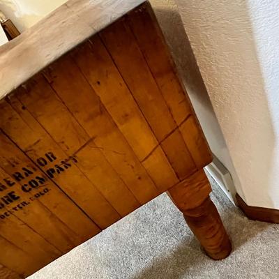 Lot 348 Antique Butcher Block