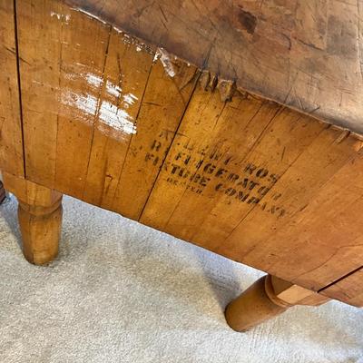 Lot 348 Antique Butcher Block