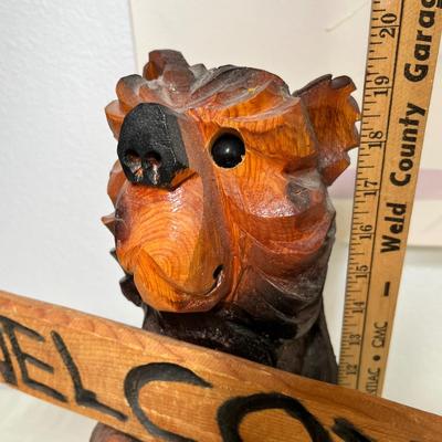 Lot 359 Log Bear Figure