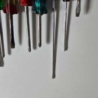 Mixed Screwdrivers – Clear Handles Flathead and Phillips