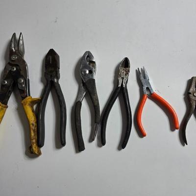 Lot of 6 Mixed Pliers