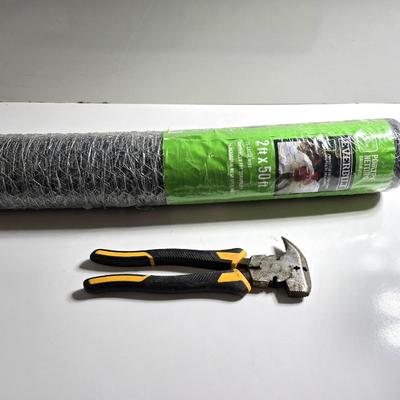 Everbilt Poultry Netting Roll (2ft x 50ft) with Fencing pliers