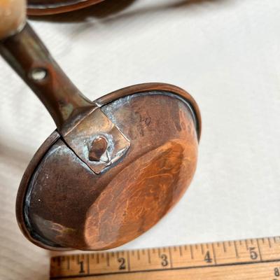 Lot 383 Antique copper skillets