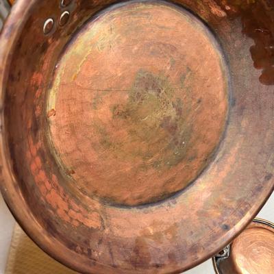 Lot 383 Antique copper skillets