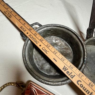 Lot 385 Antique Copper pots & baker