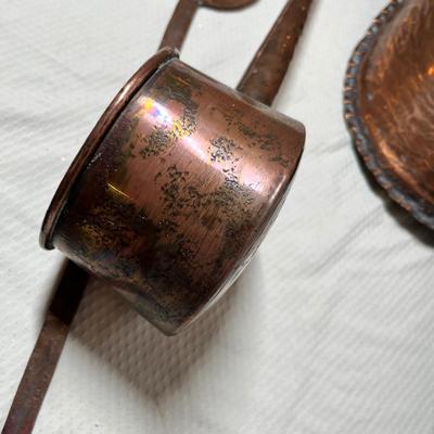 Lot 386 Copper scoops & other