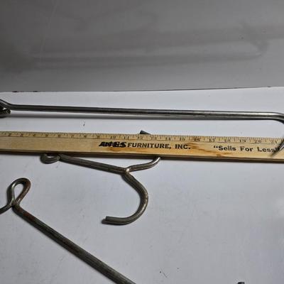 Vintage Meat Hook & Pulley Lot – Butcher or Farm Tools