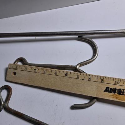 Vintage Meat Hook & Pulley Lot – Butcher or Farm Tools