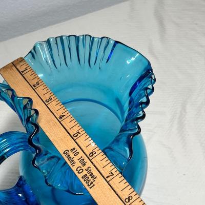 Lot 396 Vintage Blue Pitcher