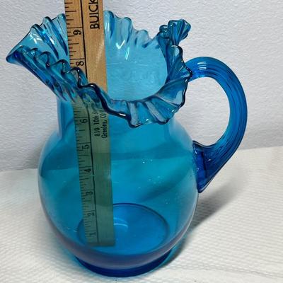 Lot 396 Vintage Blue Pitcher