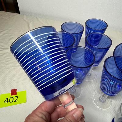 Lot 402 Blue Plastic Ware