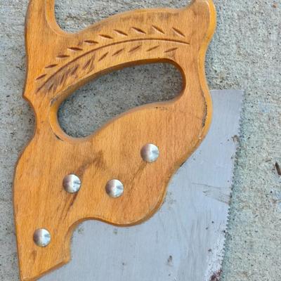 Farm & Garden Tool Lot – Rake, Shovel, Sickle & Hand Saw