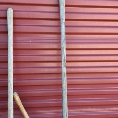 Farm & Garden Tool Lot – Rake, Shovel, Sickle & Hand Saw
