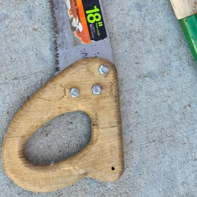 Garden & Yard Tool Assortment – Shovels, Pruners & Hand Saw