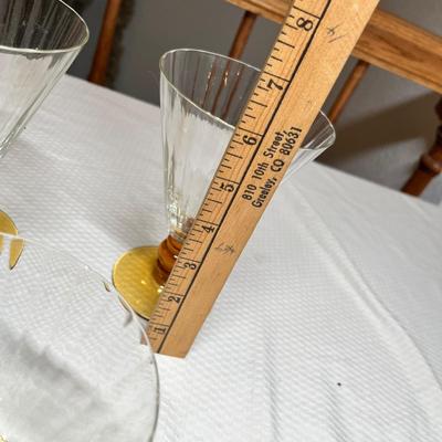 Lot 417 Amber & Crystal Glassware
