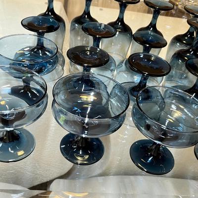 Lot 419 Smoke Blue Stemware