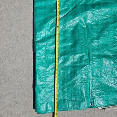 Heavy-Duty Plastic Barrel with Tarps Lot