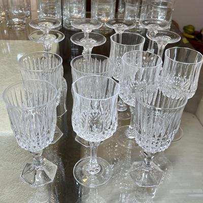 Lot 423 Pressed glass stemware