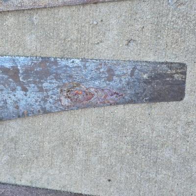 Lot of 4 Vintage Hand Saws – Wood Handles - Great for use or for Artists!