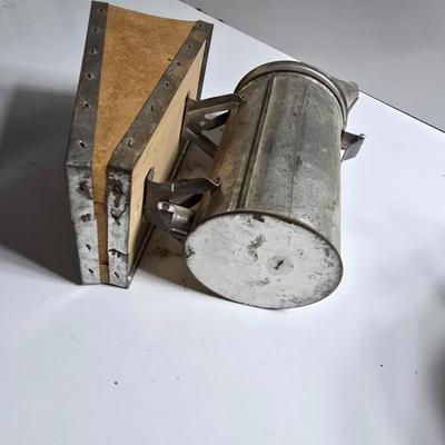 Vintage Stainless Steel Dairy Pails & Bee Smoker Box