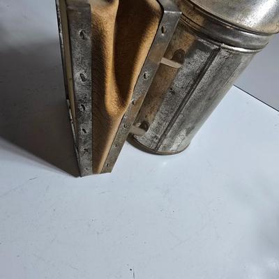 Vintage Stainless Steel Dairy Pails & Bee Smoker Box