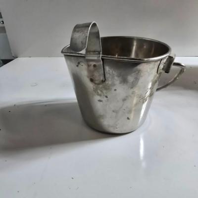 Vintage Stainless Steel Dairy Pails & Bee Smoker Box