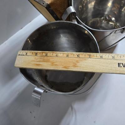 Vintage Stainless Steel Dairy Pails & Bee Smoker Box