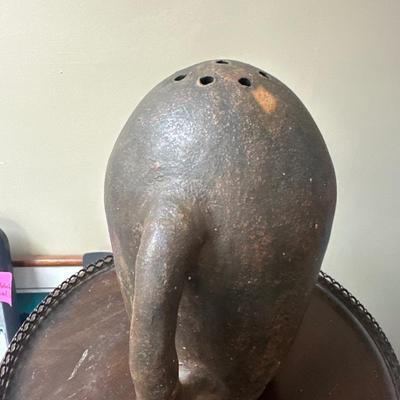 Vintage folk art/ medival pottery candle holder