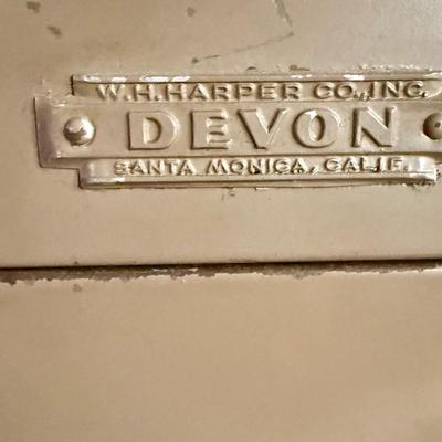 Vintage 4-Drawer Devon Metal File Cabinet