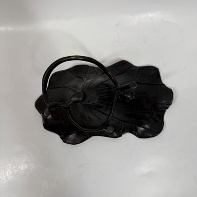 Antique Bronze Centerpiece Lotus Flower Organic Bowl