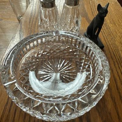 Waterford ashtray and salt and pepper lot