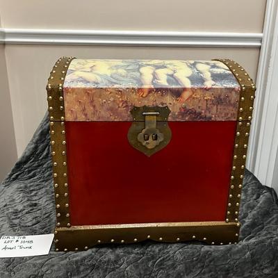 Cherub (Angel) Treasure Chest Trunk - 17.5"Wx17"Hx14"D Approx