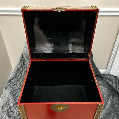 Cherub (Angel) Treasure Chest Trunk - 17.5"Wx17"Hx14"D Approx