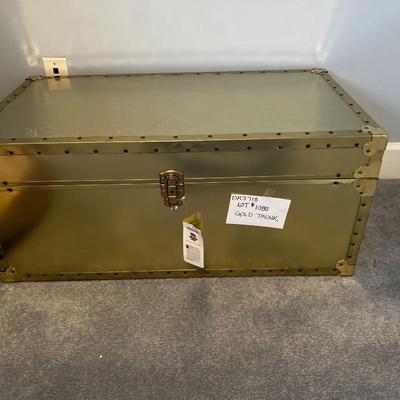 Golden Brasstone Cedar Lined Trunk with Key #1