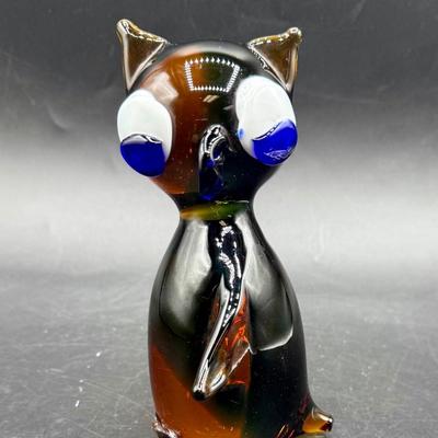 Art Glass Owl Figurine Murano Style