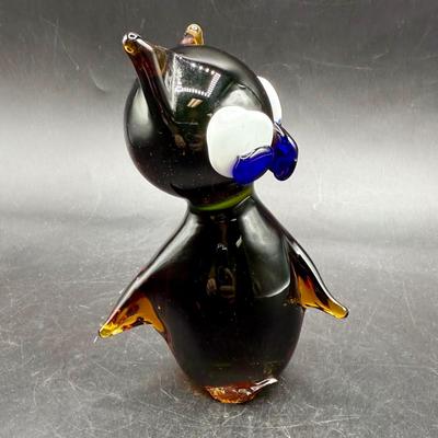 Art Glass Owl Figurine Murano Style