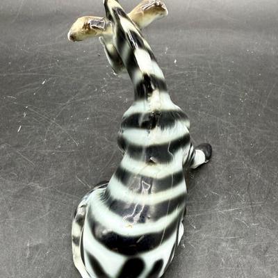 Vintage Sitting Zebra Porcelain Bone China Figurine