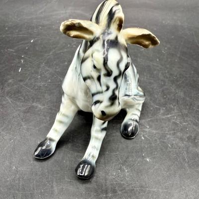 Vintage Sitting Zebra Porcelain Bone China Figurine