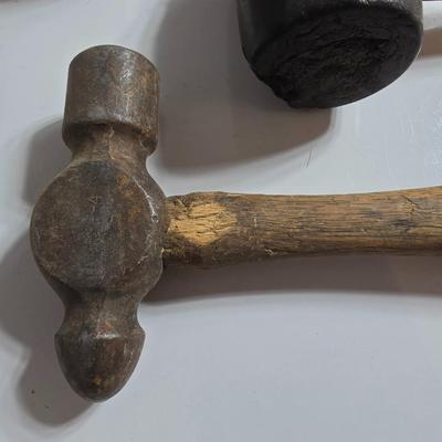 Assorted Hammer Lot – Sledge, Rubber Mallet & Ball Peen