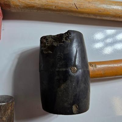 Assorted Hammer Lot – Sledge, Rubber Mallet & Ball Peen