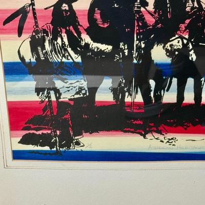 Framed and Matted American Indian Art: "American Heritage"
