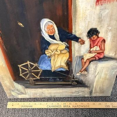 Oil on Canvas unframed, inspired by "Spinner w/Girl" by Herman Schreiber