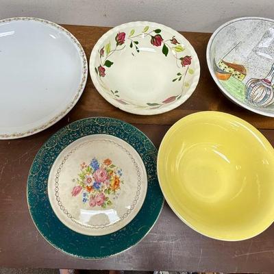 Mixed Vintage Ceramic Bowls and Plates - 5 pcs