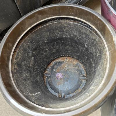 Three Large Outdoor Planters – Plastic & Resin